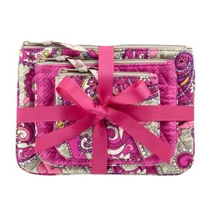 VERA BRADLEY Cosmetic/Makeup Trio Bags NEW!
